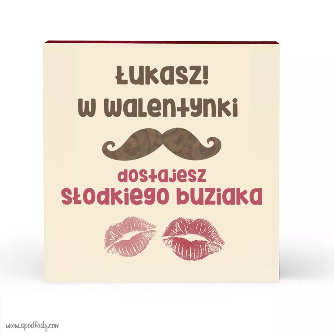 Personalizowane serce piernikowe "Sodki buziak"